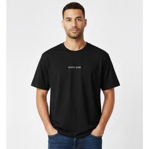 HANNAH FRIEND Simple Bare T-shirt, Men’s Size XL, Black